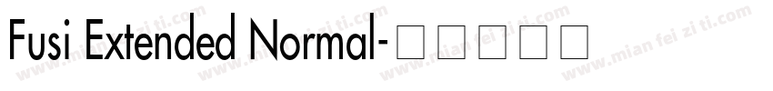 Fusi Extended Normal字体转换